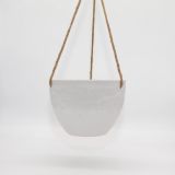 Small Columbia Hanging Pot - White Stone