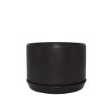 Wide Oslo Planter Black